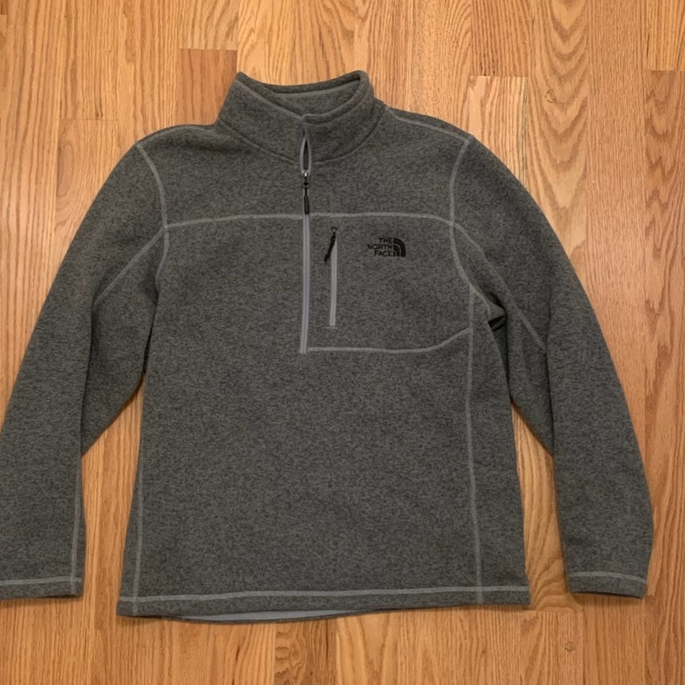 North face three quarter zip